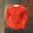 thumbnail image 1 of Men Shirts under $10 Men's Fitness Home Wear Pajamas Fashion Loose Casual Solid Color T-Shirt Sports Top Orange XXXXL, 1 of 6
