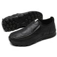 thumbnail image 1 of Men Shoes Casual Outdoor Slip on Sports Shoes Waterproof Middle-aged Elderly Covers Flat Sneakers Black qILAKOG Size 6, 1 of 2