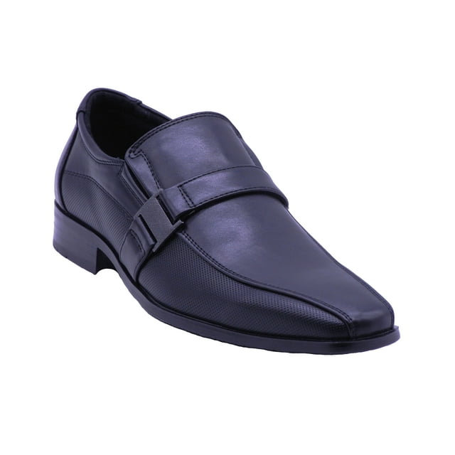 Men Shoes Slip On Strap Loafer Black Color Size US8.5