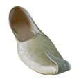 thumbnail image 1 of Men Shoes Wedding Mojaries Indian Handmade Loafers Sherwani Cream Golden US 6-10, 1 of 8