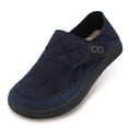 thumbnail image 1 of Mens Slippers Wide Toe Memory Foam Water-Resistant House Shoes Diabetic Friendly, 1 of 8