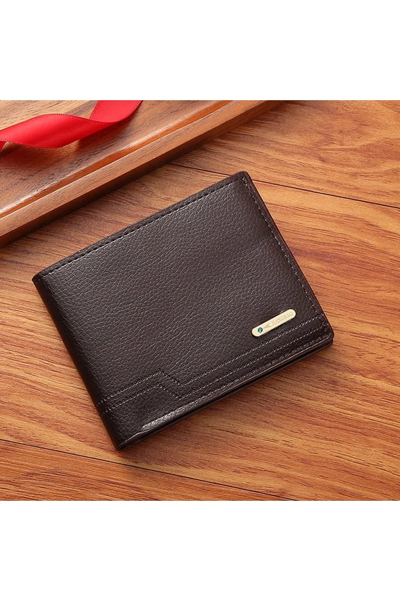 Men Short Bifold Faux Leather Masculina Credit ID Card Holder Wallet Billfold Purse Clutch Solid Hombre Business
