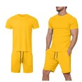 thumbnail image 1 of Men Short Sets Outfits 2 Piece Mens T-Shirts and Shorts Mens Summer Outfits Beach Clothes Matching Set, 1 of 6