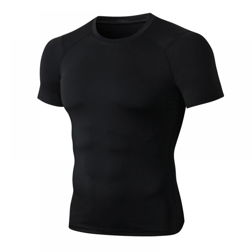 Men Short Sleeve Baselayer Cool Dry Compression T-Shirt for Athletic ...