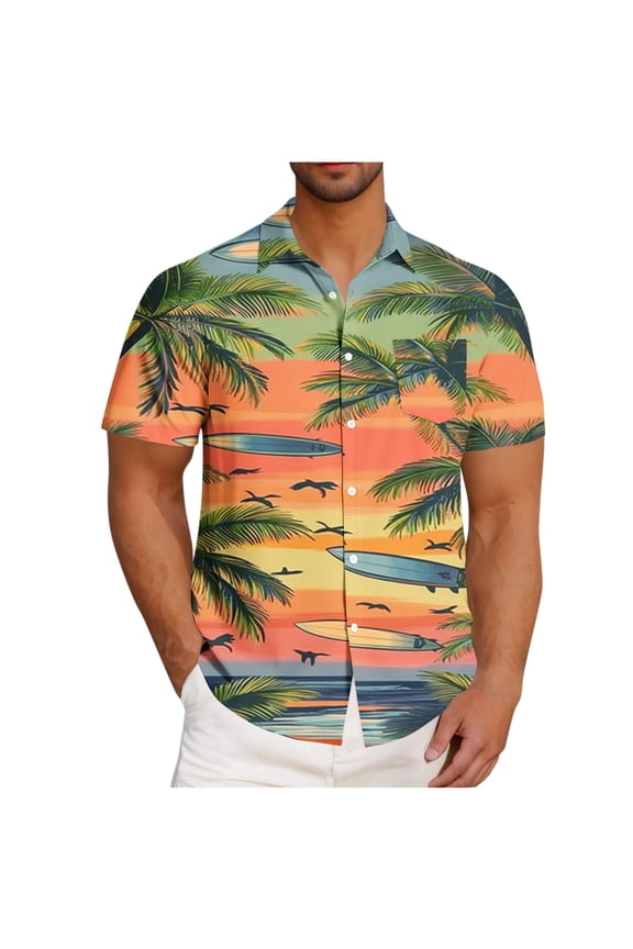Men Short Sleeve Shirt Mens Tshirts Graphic Beach Summer T Shirts for Man Hawaiian Shirt for Men Big and Tall my order