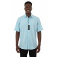 thumbnail image 1 of Men Short Sleeve Sport Shirt by BASSIRI Light Weight Soft Microfiber 61981 Teal, 1 of 4