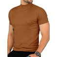 thumbnail image 1 of Men Short Sleeved Slim Funnel Neck Knit Pullover Tops, 1 of 5