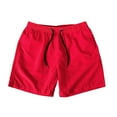 thumbnail image 1 of Men Shorts Casual Drawstring Above-Knee Athletic Loose Quick Drying Summer Beach Shorts, 1 of 5