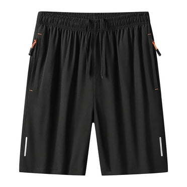 Men Shorts Casual Sports Elastic Waist Solid Shorts Jean Shorts for Men L