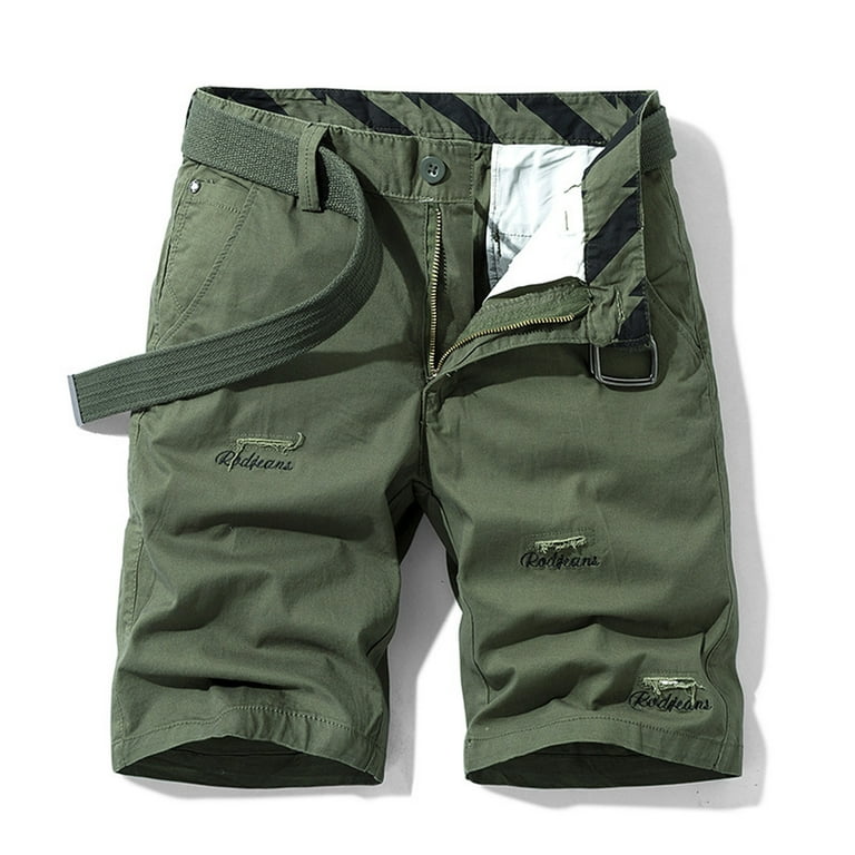 Men Shorts Compression Cotton Zipper Cargo Shorts Jeans for Men 38