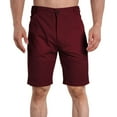 thumbnail image 1 of Men Shorts Fashion Casual Solid Color Button Elastic Workwear Pocket Sports Shorts Chores Para Hombre Wine XS, 1 of 5