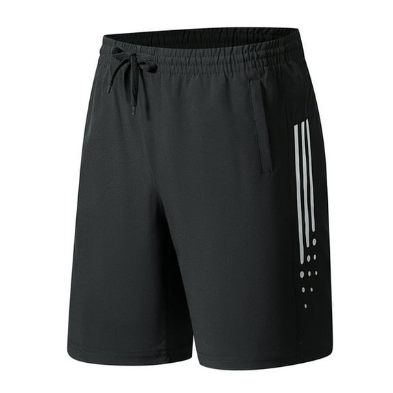 Men Shorts Gym Shorts Athletic Basketball Mesh Shorts For Workout Dry Lightiweight Bodybuilding Athletic Running Training With Zip Pockets Towel Loop Chores Para Hombre Black S