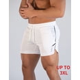 thumbnail image 1 of Men Shorts Hot Shorts Mesh Breathable Bodybuilding Slim Fit Gym Fitness Jogger Shorts for Men Homme (WHITE,M), 1 of 5