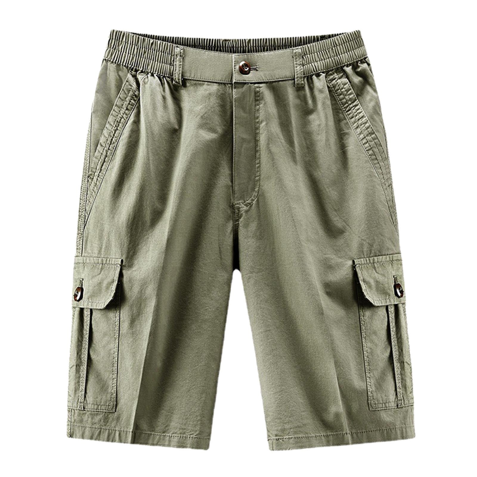 Men Shorts Men s Shorts Cargo Sweatpant Shorts Mens Fashion Sports Multi Pockets Casual Summer Elastic Waistband Half Short Pants Walmart