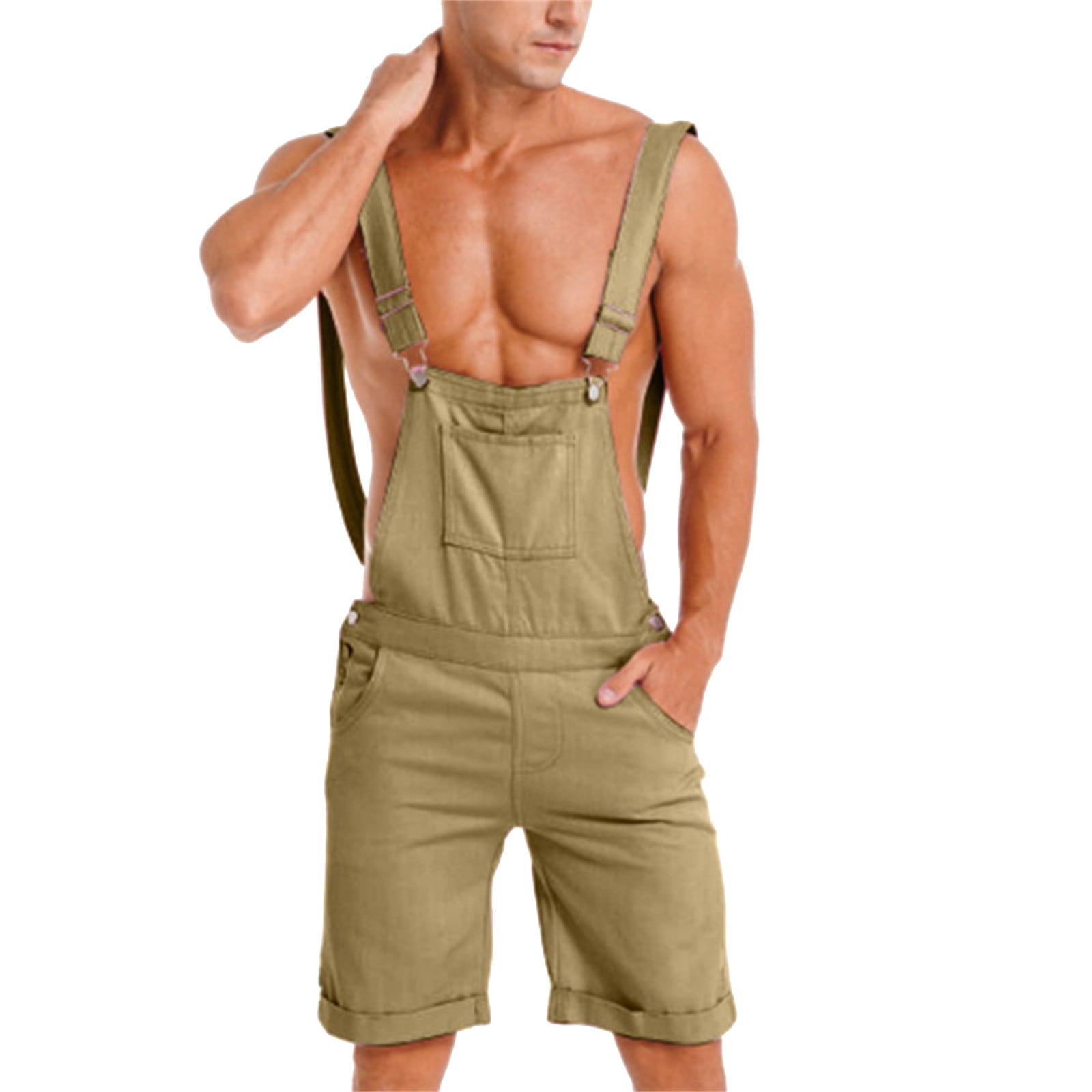 Mens overalls shorts 2025 plus size