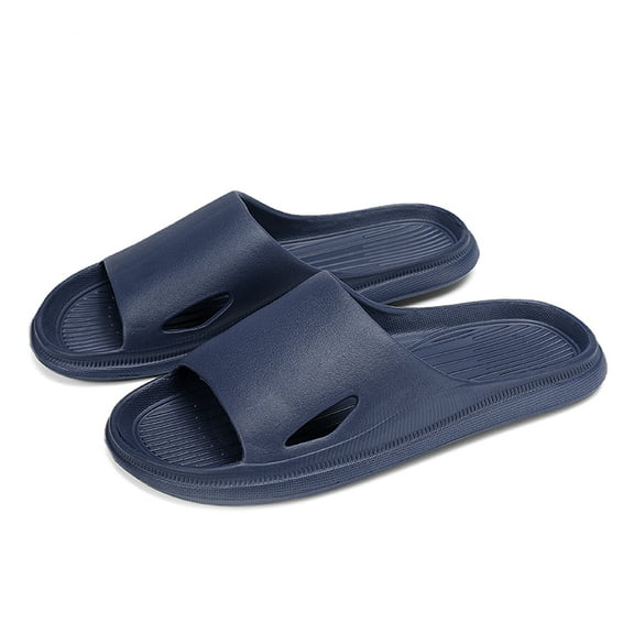 Men Shower Bathroom Slippers Open Toe Home Slides Non-Slip Pool Water Shoes