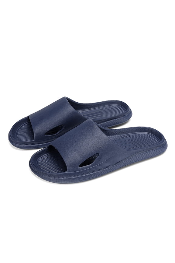 Men Shower Bathroom Slippers Open Toe Home Slides Non-Slip Pool Water Shoes