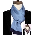 thumbnail image 1 of Men Silk Scarves 100 Silk 12 mommes Scarf Double-sided AB Style Thick Neckwear Wrap Casual Formal Business, 1 of 4