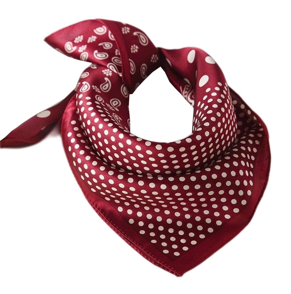 Alilang 100% Mulberry Silk Small Square Scarf Lightweight Head Scarf Neckerchief For Women 20.87 X 20.87 Inches- Green