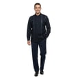 thumbnail image 1 of Men Silversilk 2pc Fancy walking leisure suit Italian woven knits 4411 Navy Blue, 1 of 7