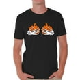 thumbnail image 1 of Men Skeleton T-Shirt for Halloween Pumpkin Skeleton Hand Shirts, 1 of 4
