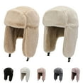 thumbnail image 1 of Men Ski Hat Winter Trapper Hats Warm Russian Hunting Plus Velvet Thick Ear Protection Cold-Proof Trooper Hat, 1 of 8