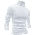 thumbnail image 1 of Men Slim Fit Lightweight Long Sleeve Pullover Top Turtleneck T-Shirt, 1 of 12