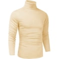 thumbnail image 1 of Men Slim Fit Lightweight Long Sleeve Pullover Top Turtleneck T-Shirt, 1 of 12