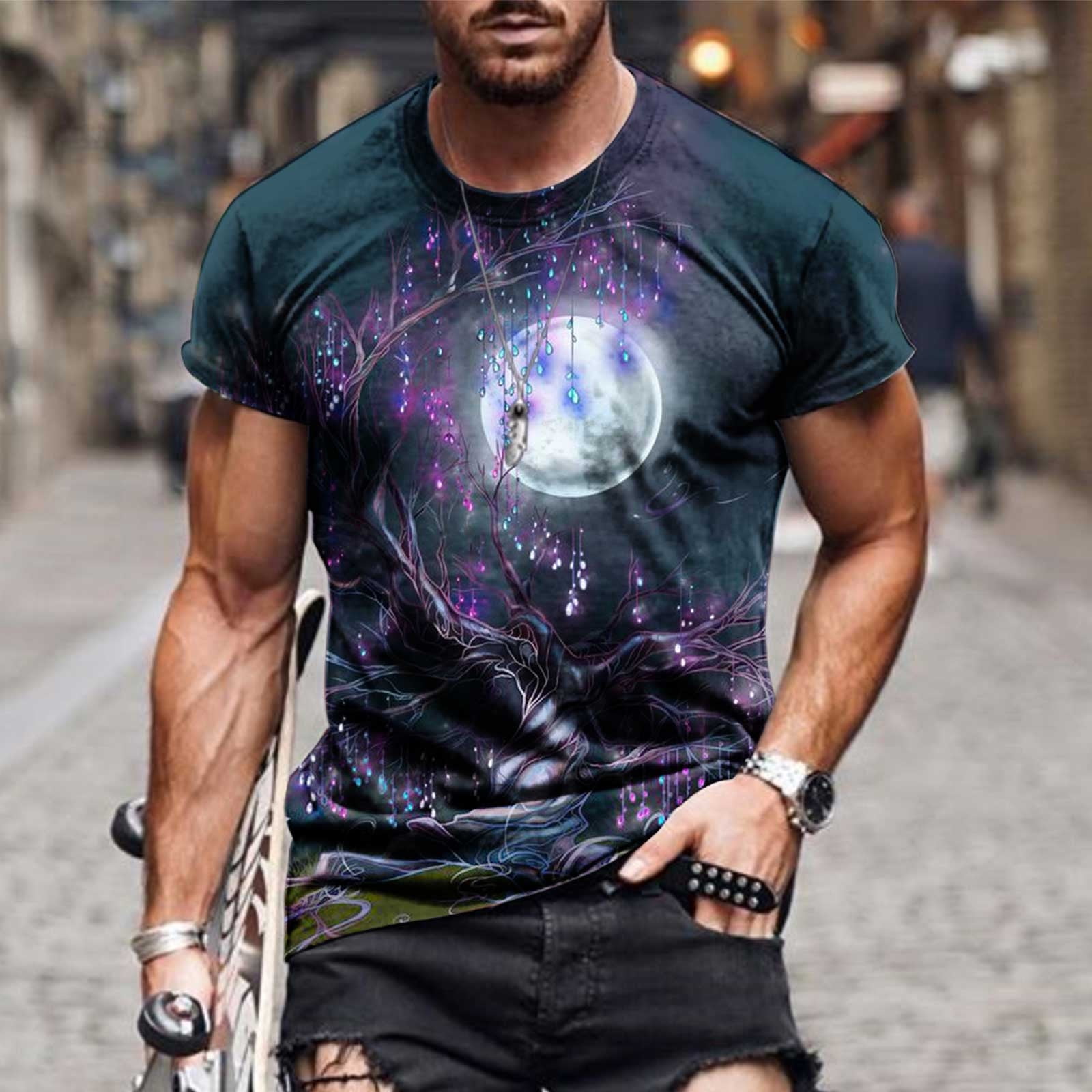 Mens graphic workout best sale shirts
