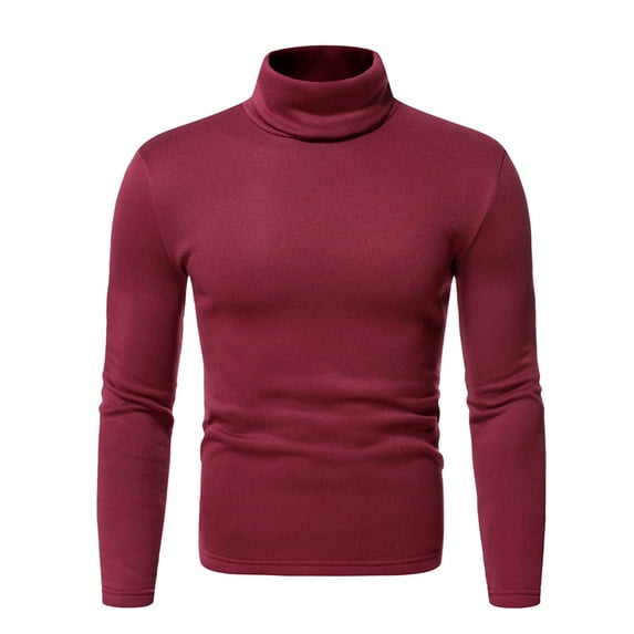 Men Slim Fit Turtleneck Sweater Casual Basic Knitted Long Sleeve Pullover Top Soft Comfort Winter Fashion
