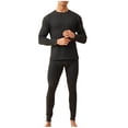thumbnail image 1 of Men Slim Fit Warm Winter Fleece Lined Base Layer Solid Color Cold Weather Soft Long Johns Suits, 1 of 3
