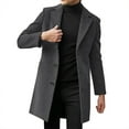 thumbnail image 1 of Men Slim Winter Coat Lapel Collar Long Sleeve Padded Leather Jacket Vintage Thicken Coat Sheepskin Jacket, 1 of 4