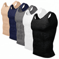 thumbnail image 1 of Men Slimming Body Shaper Vest Compression Shirts Slim Fit High Stretch Tummy Control Tank Top, 1 of 4