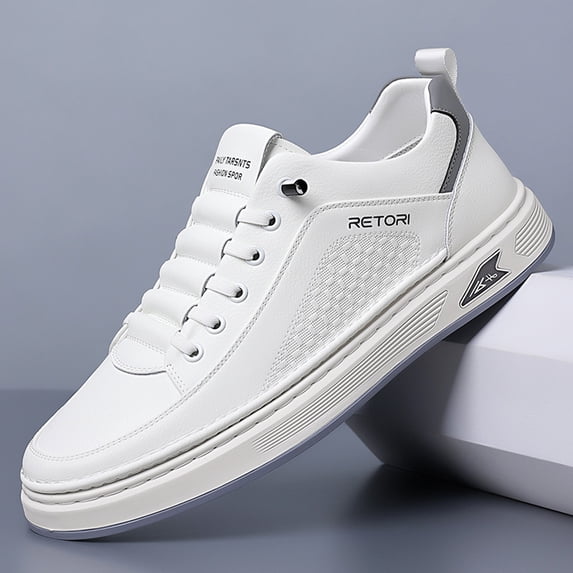 Men Slip‑On Elastic Lace Casual Board Shoes
