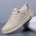 thumbnail image 1 of Men Slip‑On Elastic Lace Casual Board Shoes, 1 of 5