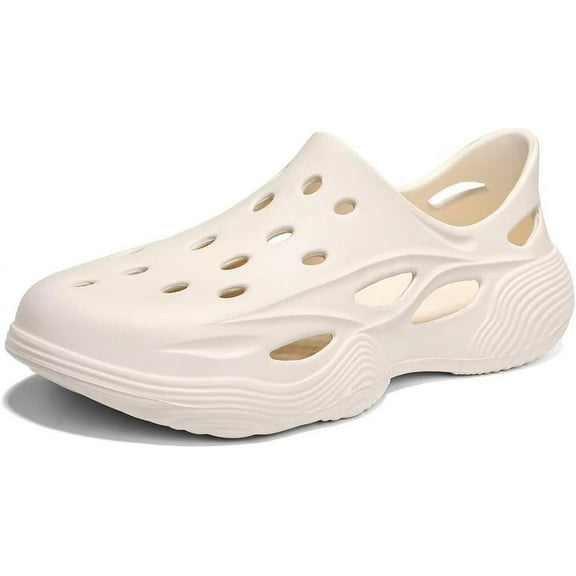 Men Slip-on Garden Clogs Breathable Lightweight Swimming Pool Water Shoes Outdoor Beach Shoes
