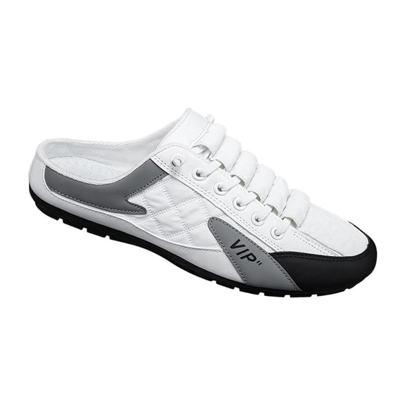 Men Slip on Mule Sneakers Men Nonslip Slippers Low Top Casual Sports Shoes Loafers Backless Sneakers for Trousers Spring Summer Work 44
