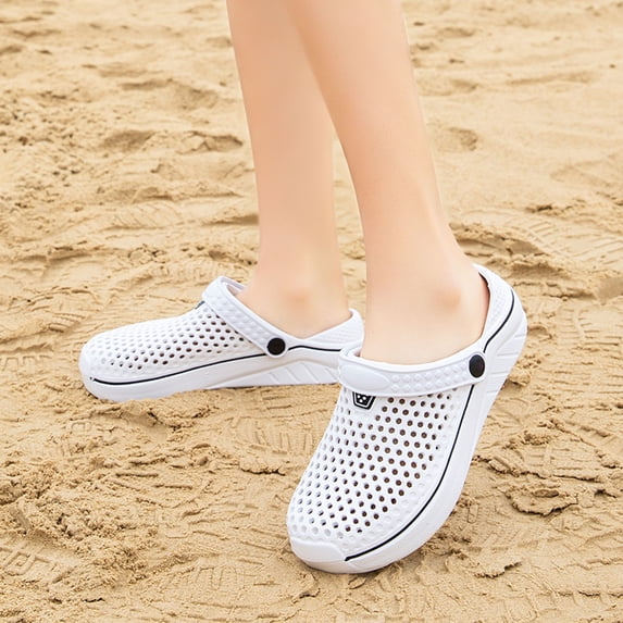 Men Slipper Solid Clogs Lightweight Eva Casual On Clogs Clogs Men Women Lightweight Garden Shoes Mules Unisex Garden Clogs Sandals White CN:45/US:8