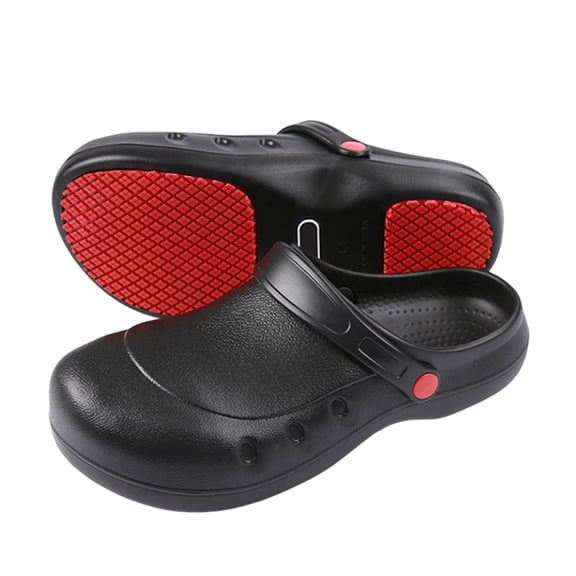 Men Slippers Arch Support Work Non Chef Work Clogs Restaurant Oil Kitchen Close Toe Men's Shoes