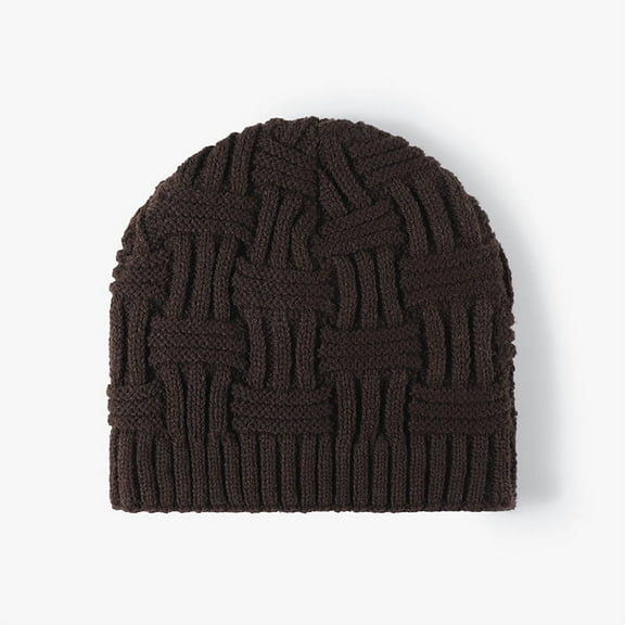 Men Slouchy Knit Skull Beanie Cap Warm Stocking Hats Guys Women Striped Winter Beanie Hat Cuffed Hat