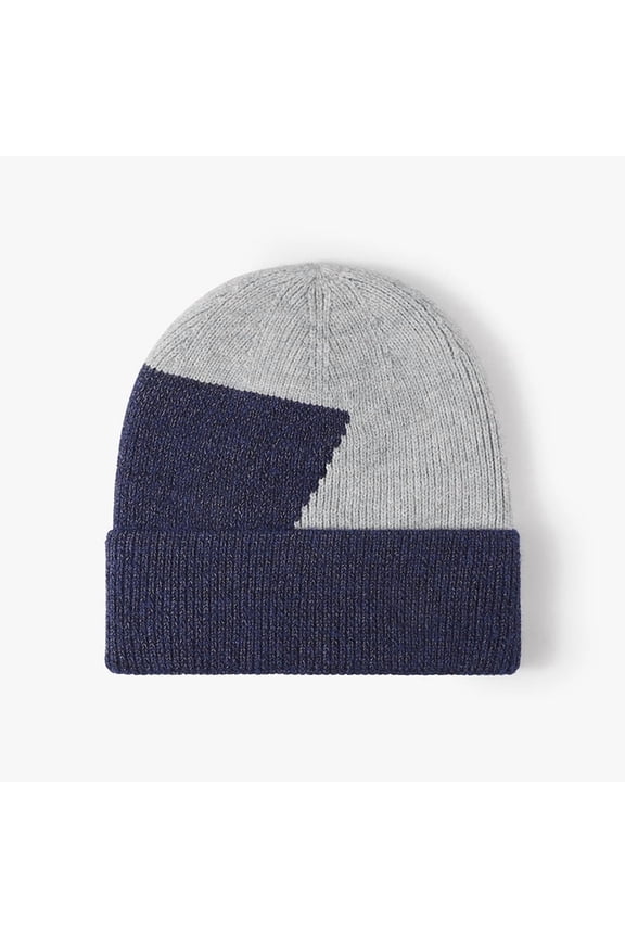 Men Slouchy Knit Skull Beanie Cap Warm Stocking Hats Guys Women Striped Winter Beanie Hat Cuffed Hat