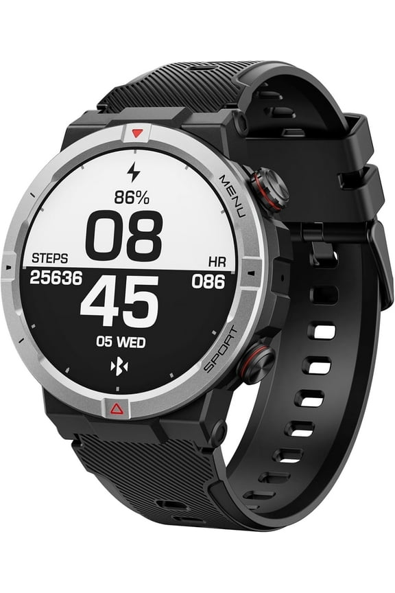 Men Smart Watches for Android/iPhone 107 Sports Mode/Bluetooth Calling/50M Waterproof,Gunmetal Gray