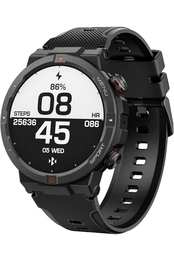 Men Smart Watches for Android/iPhone 107 Sports Mode/Bluetooth Calling/50M Waterproof,Matte Black