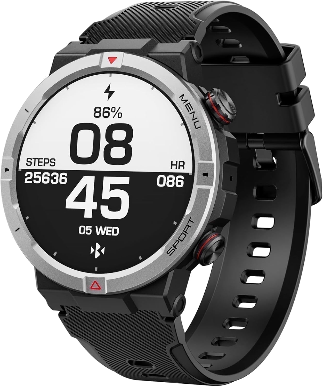 Men Smart Watches for Android/iphone 5ATM Waterproof 1.53'' HD Display,107 Sports Mode,Bluetooth Calling,Silver