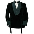 thumbnail image 1 of Men Smoking Jacket Black,Quilted Robe Classic Fit, Wedding Party Wear Smoking Jacket for Men&nbsp;, 1 of 5