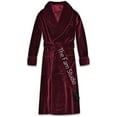 thumbnail image 1 of Men Smoking Robe Marron Velvet Silk Warm Vintage Smoking Jacket Luxury Quilted Gebtlemen Cigar Robe&nbsp;, 1 of 3