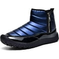 thumbnail image 1 of Men Snow Boots Low Top Non-slip Waterproof Zipper Winter Boots with Faux Fur Lined Warm Men Boots, 1 of 14