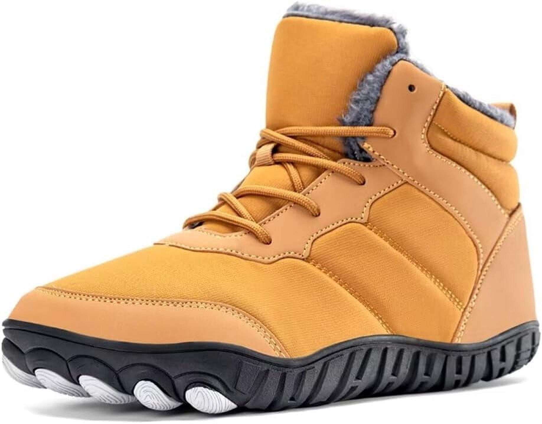 Men\'s Winter Snow Boots Warm Ankle Shoes Fur Lined Booties Non Slip Rubber Sole Amazon.com | Lessflow Mens Winter Snow Boots Anti Slip  main image 2