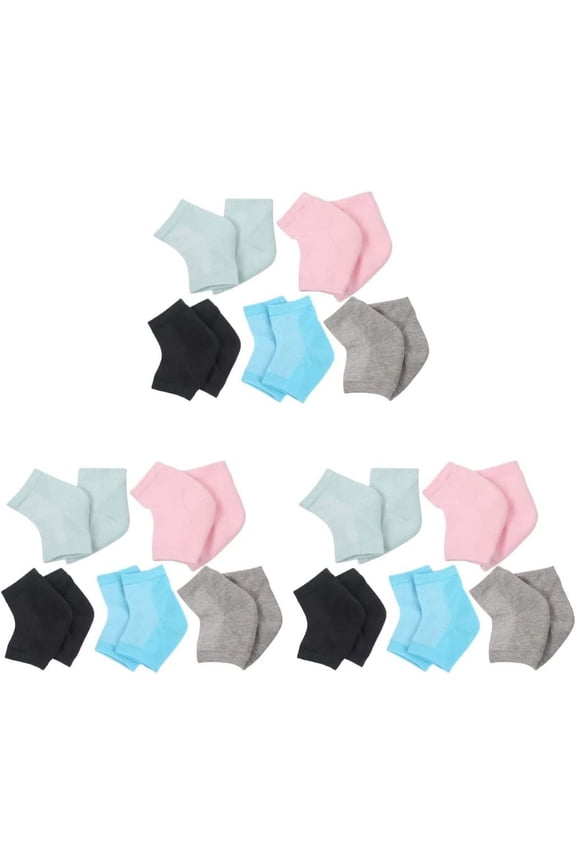 Men Socks 15pairs/Pack Women Hard Random Cracked Gray Socks/Men Spa Color Supplies Moisturizing Mesh Sleeves Heel + Dead Dry Skin Anti-Dryness for Blue Manicure Mens Socks