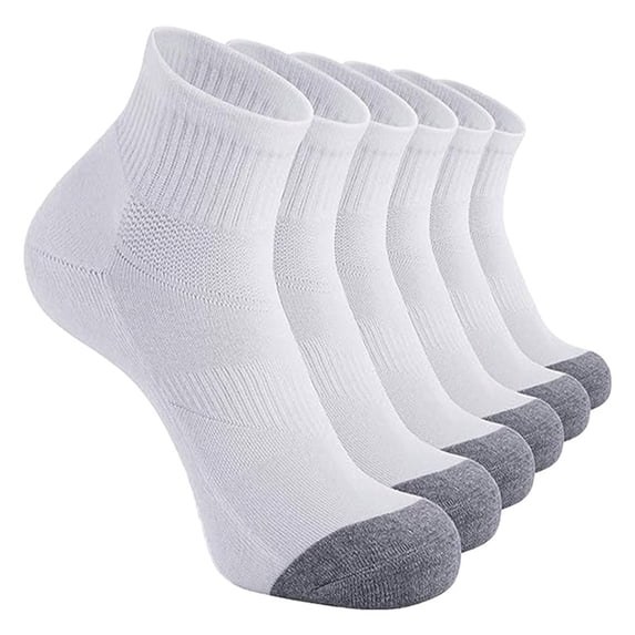 Men Socks 5 Pairs Solid Short Socks for Basketball Sports